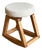 Sunday Rocker Stool in Oak and Cream Bouclé by Fosfeen For Sale