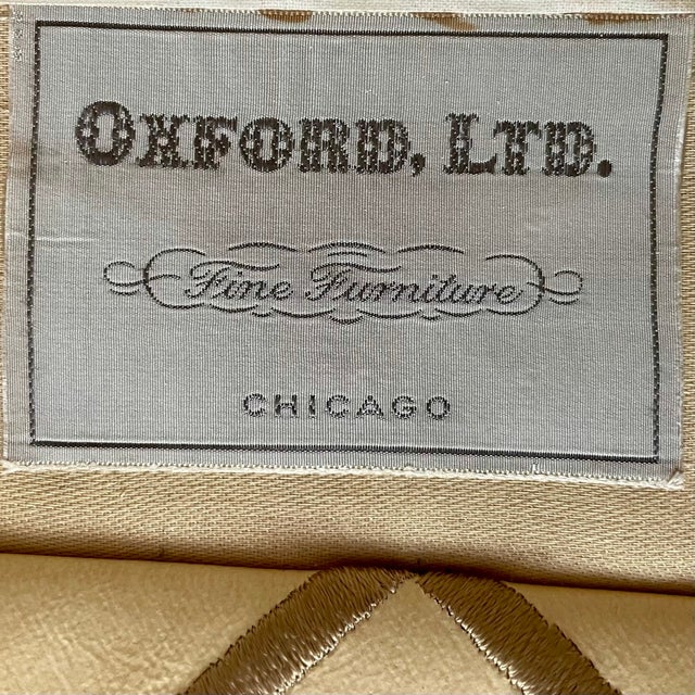 Animal Skin Late 20th Century Art Deco Oxford Ltd. Chair With Embroidered Leather For Sale - Image 7 of 12