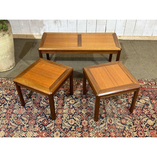 Vintage Nesting Teak Tables, 1970s, Set of 3 For Sale - Image 12 of 13