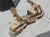 1960s Gold Plated Faux Maderia Topaz Clip-On For Sale - Image 5 of 5