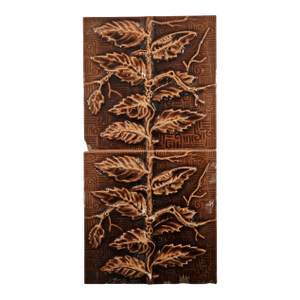 2 Hamilton Tile Co. "Vine and Leaf" Tiles