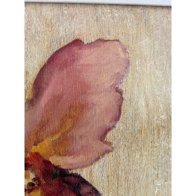 Contemporary Orchid Oil Painting by Blum – Oil on Panel, Framed For Sale - Image 12 of 15