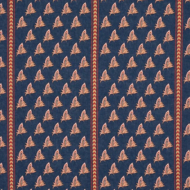 Contemporary SAMPLE - Schumacher X Laura Gonzalez Bangalore Imagination Fabric In Bleu For Sale - Image 3 of 5