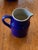 Digoin & Sarreguemines Vintage French Water Pitchers Digoin Grespots # 0, 2 , 4, Cobalt Blue Glaze Farmhouse Set of 3 For Sale - Image 4 of 12