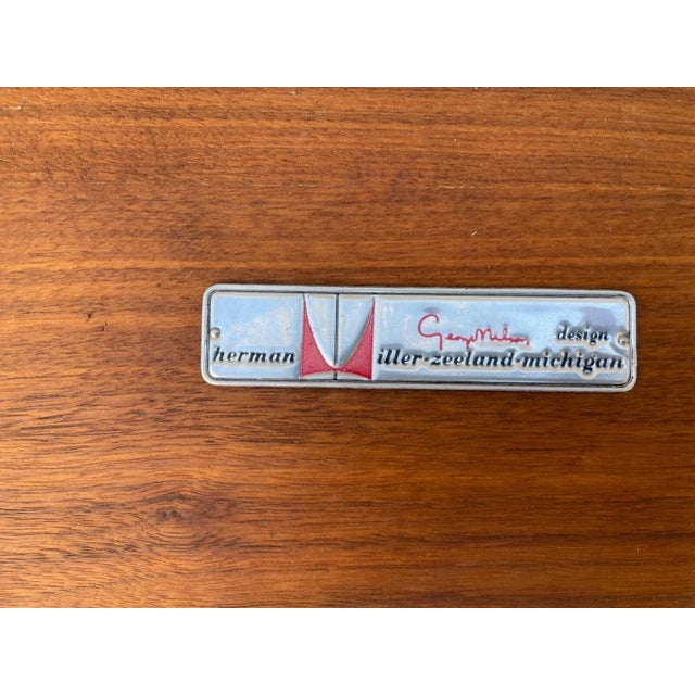 Brown 1950s Rare George Nelson for Herman Miller Executive Walnut Dining or Conference Table For Sale - Image 8 of 10