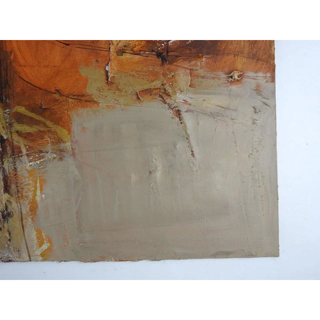 Vintage Mid 20th Century Abstract Mixed Media Painting For Sale In Seattle - Image 6 of 9