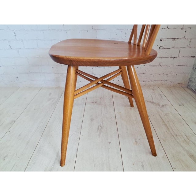 Vintage Candlestick Dining Chairs in Elm and Beech by Lucian Ercolani for Ercol, 1960s, Set of 2 For Sale - Image 15 of 18