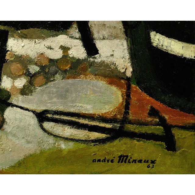 Andre Minaux, Stranded Boats, 1963, Oil Painting on Canvas, Framed For Sale - Image 9 of 18