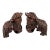 Mid 20th Century Pair of Chinese Carved Hardwood Foo Dogs For Sale