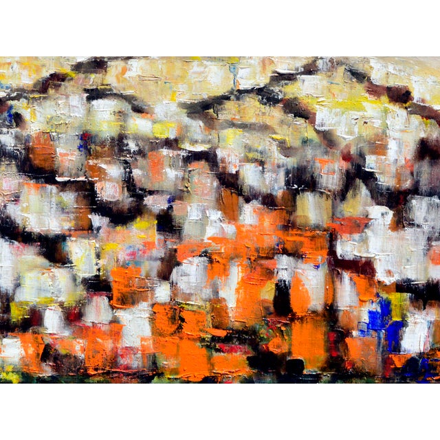 Mid-Century Modern Mid Century Modern Abstract Landscape - San Francisco Hills in the Fog For Sale - Image 3 of 3