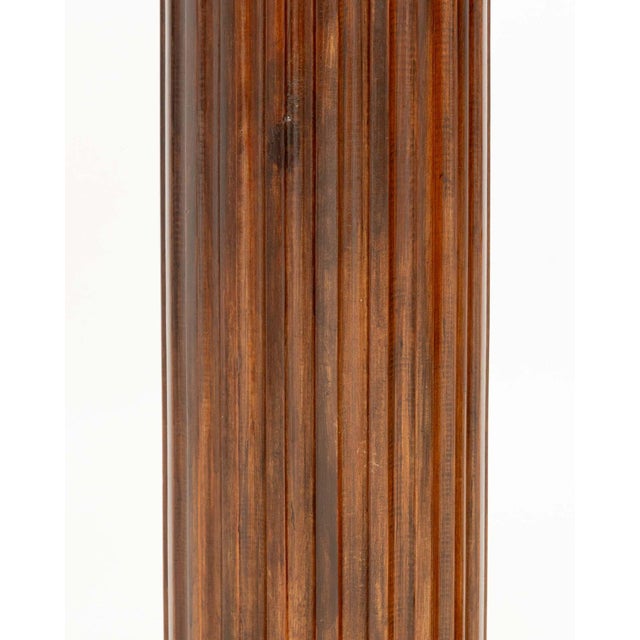 Pair of Neoclassical Style Fluted Mahogany Display Pedestals For Sale - Image 4 of 9