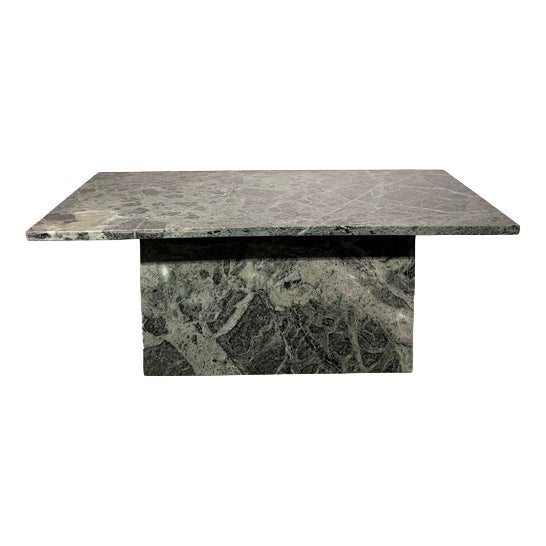 Vintage Green Marble Coffee Table For Sale