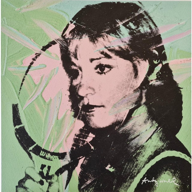 After Andy warhol "Chris Evert" limited edition lithograph by cmoa. stunning limited edition of 500 numbered in pencil...