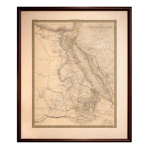 Antique Map of Nile River and Abyssinia by Lapie, 1837 For Sale