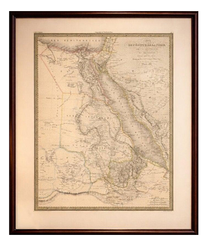 Antique Map of Nile River and Abyssinia by Lapie, 1837