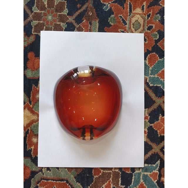 Murano Murano-Attributed Red and Amber Sommerso Art Glass Ashtray or Catchall For Sale - Image 4 of 6