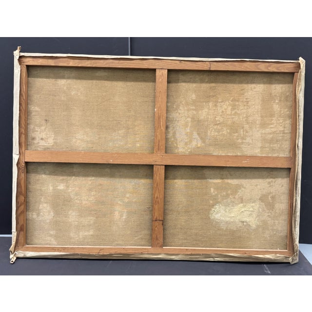 "The Catch" by Georges Regnault, Andarroa Spain, Oil on Canvas, Circa 1950 For Sale - Image 4 of 12