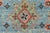 Kazak Rug 9'1'' X 12'5'' Blue Wool Tribal Hand-Knotted Oriental Carpet For Sale - Image 9 of 12