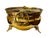 Vintage Brass Footed Planter Cachepot | Hollywood Regency Claw Foot Jardinière | Mid-Century Decorative Brass Pot with...