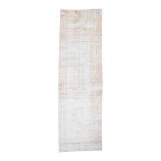1970s Vintage Handmade Wool Cotton Turkish Beige Area Rug For Sale
