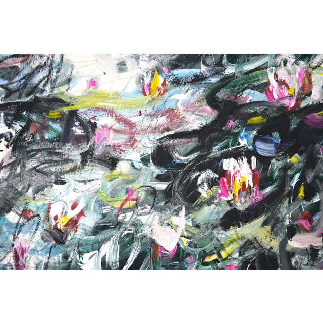 Textile Water Lilies 1.Modern Original Painting.Arts Bound For Sale - Image 7 of 12