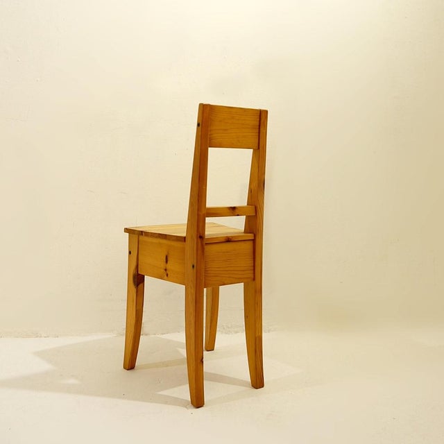 Vintage Pine Dining Chairs, Set of 6 For Sale - Image 6 of 11