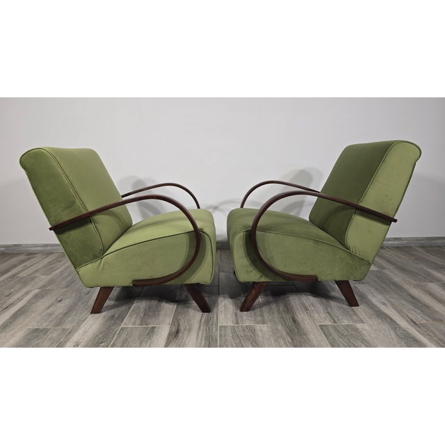 1940s Set of Lounge Chairs by Jindrich Halabala, 1940s For Sale - Image 5 of 11