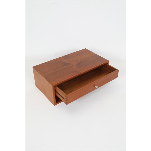 Wall-Mounted Teak Bedside Table 1027 by Kai Kristiansen for Aksel Kjersgaard, 1960s For Sale - Image 18 of 18