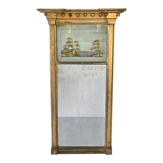 Giltwood Trumeau Mirror, 18th Century For Sale
