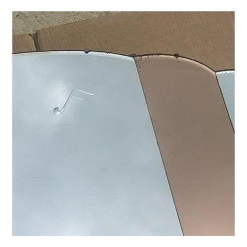 Large French Art Deco Amber Peach Bevelled Wall Mirror, 1930s For Sale - Image 9 of 13