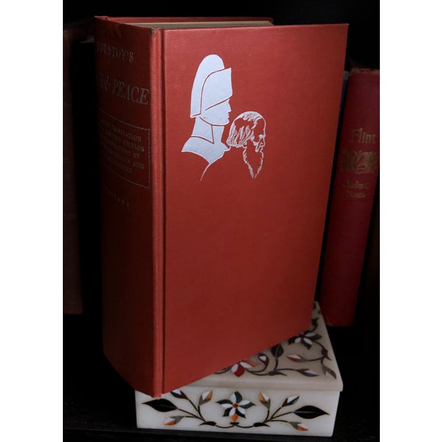 1930s 1930s War and Peace Book, Two Volumes Bound as One by Leo Tolstoy, Translated by Louise and Aylmer Maude, Pen Drawings by Fritz Eichenberg. For Sale - Image 5 of 5