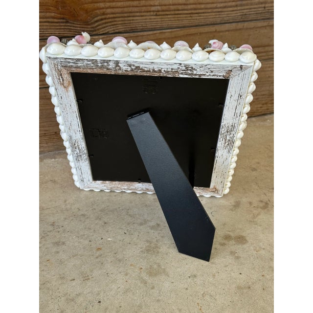 Coastal Handmade Seashell Picture Frame For Sale - Image 9 of 10