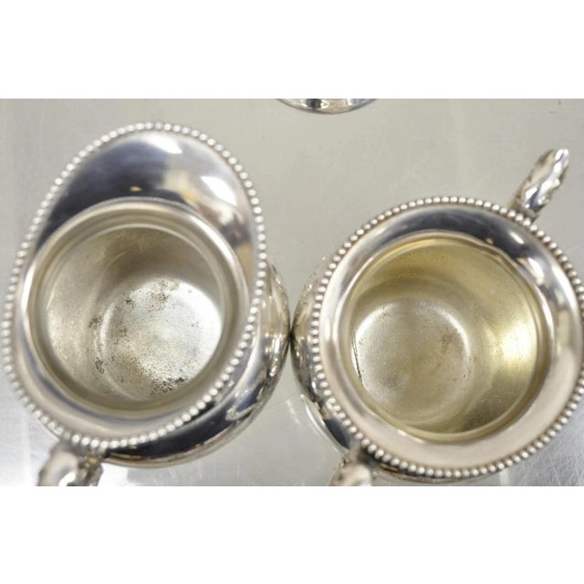 Antique Manhattan Silver Plate Co Silver Plated Tea Serving Set - 4pc Set For Sale In Philadelphia - Image 6 of 12
