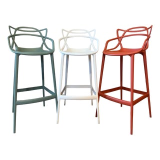 Vintage Masters Stools by Philippe Starck for Kartell, 2010s, Set of 3 For Sale