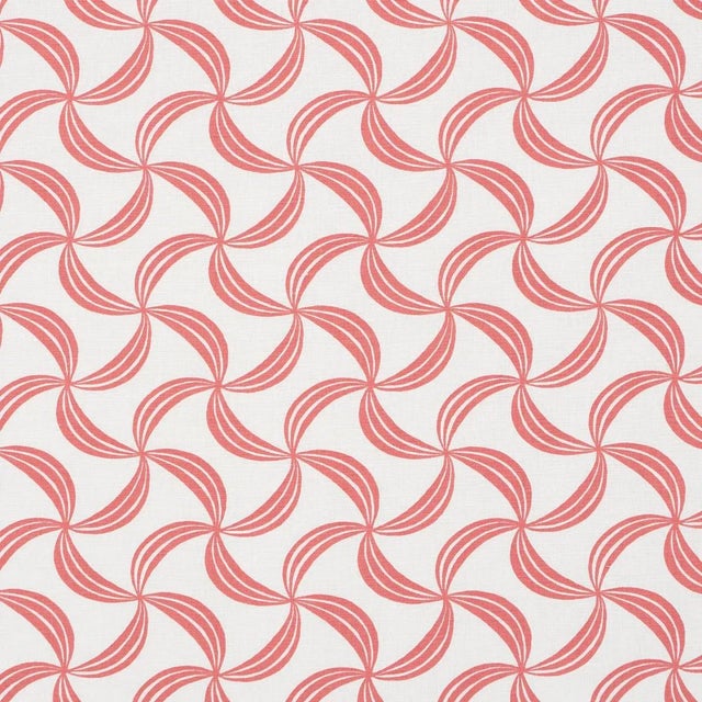 Schumacher Ambrosia Fabric In Coral For Sale
