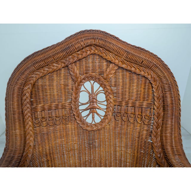 Art Deco Royal/Club Wicker Armchair For Sale - Image 5 of 16