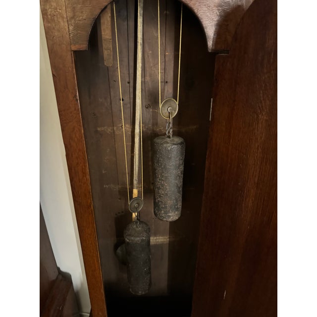 Wood Late 18th Century Georgian Era English Grandfather Clock For Sale - Image 7 of 8
