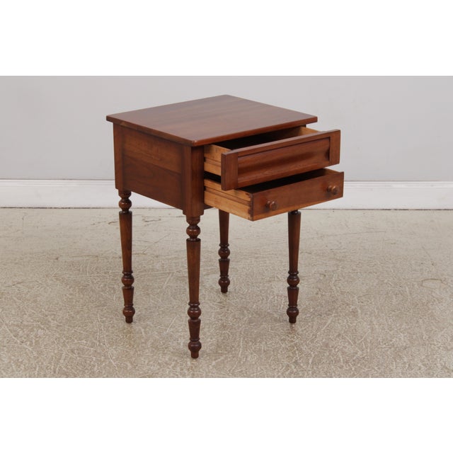 Stickley Stickley Cherry 2 Drawer Nightstand End Table For Sale - Image 4 of 14