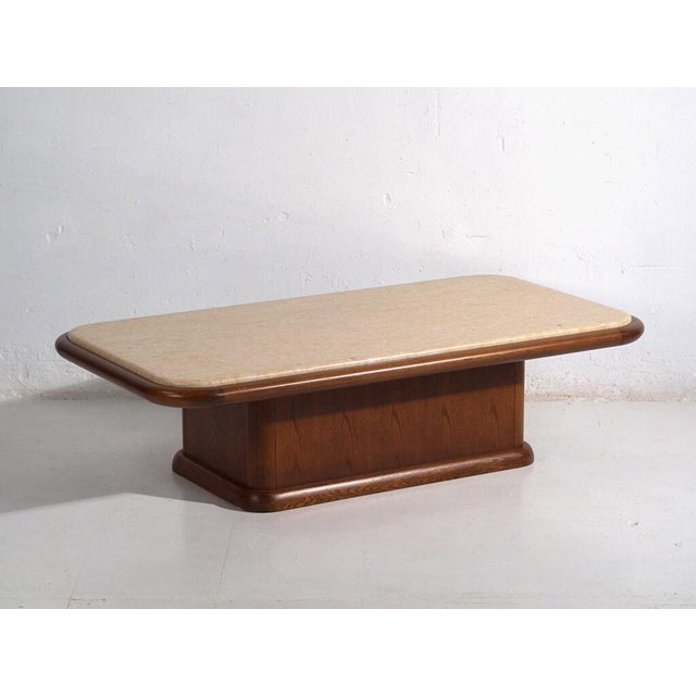 Vintage Japanese Wood and Marble Table For Sale - Image 11 of 11