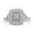 This exquisite silver and diamond cushion cluster ring is a must-have for any woman who appreciates the finer things in...