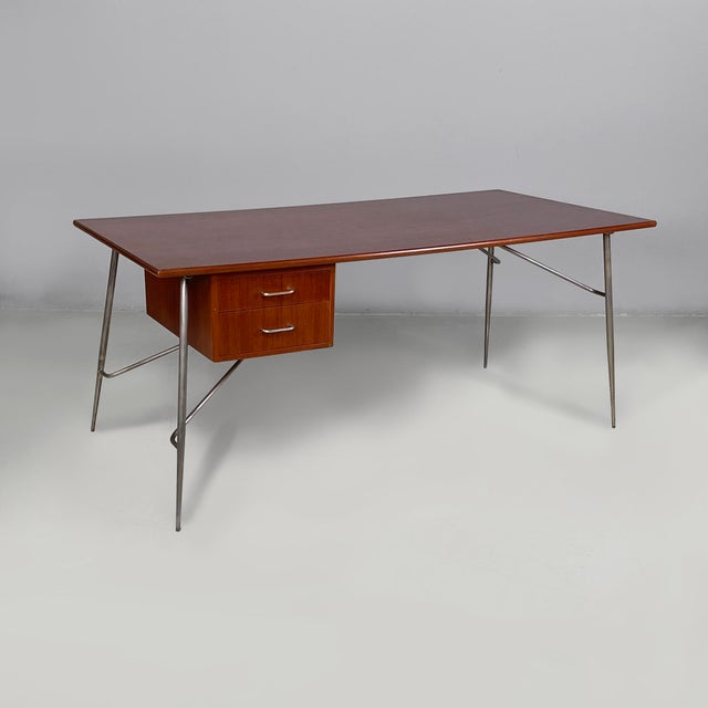 Mid-Century Modern German Teak Desk by Børge Mogensen for Søborg Møbler, 1950s For Sale - Image 17 of 17