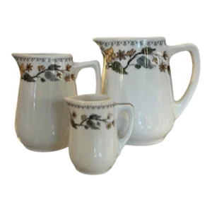 Set of 3 Table Pitchers of Varying Sizes From the Greenbrier Hotel in White Sulphur Springs, West Virginia