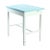 Czechoslovak White & Turquoise Wooden Farm Table, 1950s For Sale