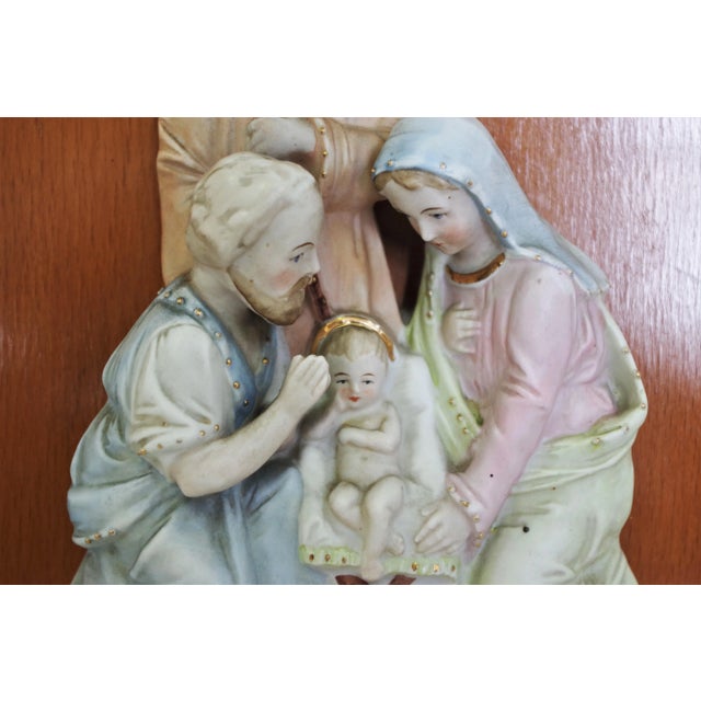 1950s Miniature Painted Tableau in Ceramic, 1950s For Sale - Image 5 of 6