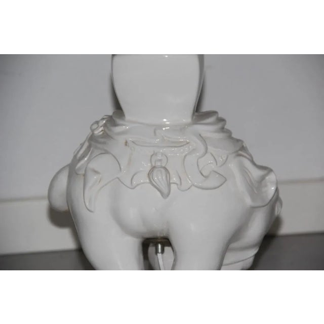 Ceramic Elephant Table Lamp, 1950s For Sale - Image 10 of 11