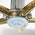 Art Deco Brass Petitot Chandelier W/ Glass Rods & Opalescent Glass Shades For Sale - Image 14 of 18