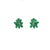 Floral Natural Emerald and Diamond Stud Earrings for Her in 925 Silver, A Pair For Sale - Image 4 of 6