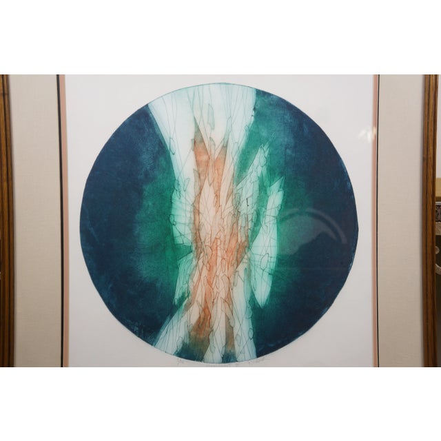 Late 20th Century Ruth Rodman Signed Limited Edition Abstract Moonburt III Serigraph 30" For Sale - Image 6 of 12
