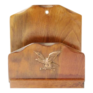 Midcentury Americana Wall-Hung Letter / Mail or Napkin Holder