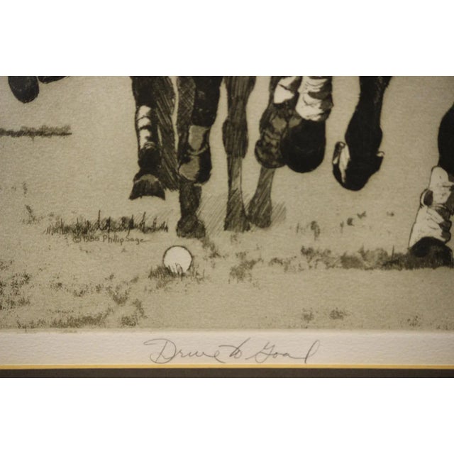 "Drive to Goal" Etching For Sale - Image 5 of 7